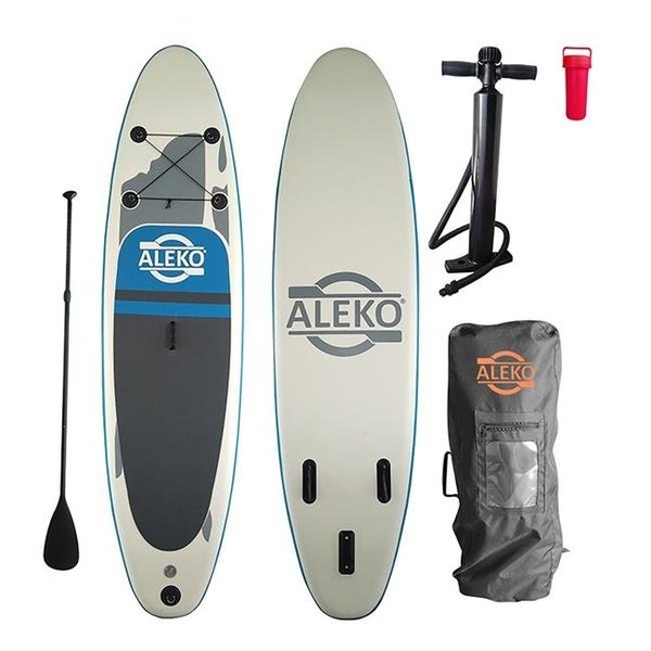 Aleko Aleko PBS01-UNB Inflatable Paddle Board with Carry Bag - Blue & Gray PBS01-UNB